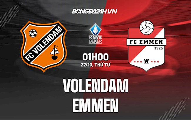 Nhận định bóng đá Volendam vs Emmen 1h00 ngày 27/10 (Cúp QG Hà Lan 2021/22)