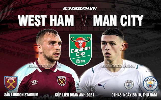 Nhận định West Ham vs Man City (01h45 ngày 28/10): Không dễ cho Man xanh