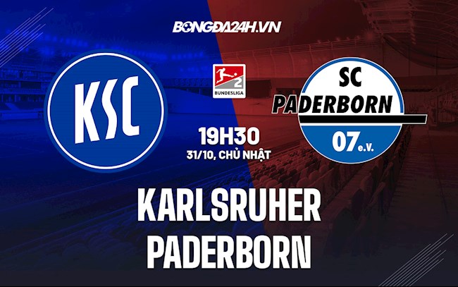 Nhận định, dự đoán Karlsruher vs Paderborn 19h30 ngày 31/10 (Hạng 2 Đức 2021/22)
