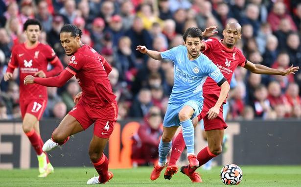 Liverpool vs Man City Bernardo Silva