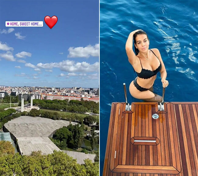 Georgina Rodriguez cùng bạn trai và các con trở về Bồ Đào Nha