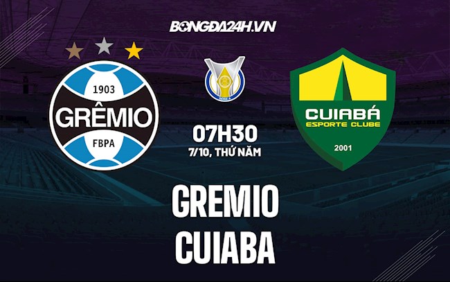 Soi kèo Gremio vs Cuiaba VĐQG Brazil 2021/22