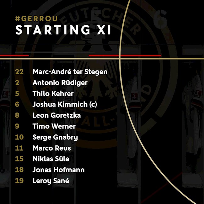 Danh sách xuất phát của Đức