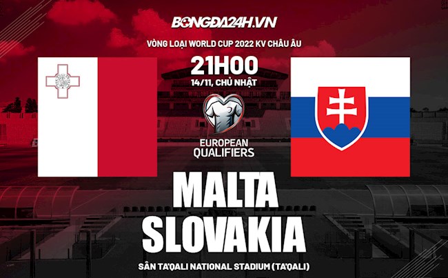 Nhận định,  Malta vs Slovakia 21h00 ngày 14/11 (Vòng loại World Cup 2022)