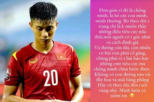 Vợ Văn Đức lên tiếng bảo vệ chồng trước những chỉ trích xuống phong độ