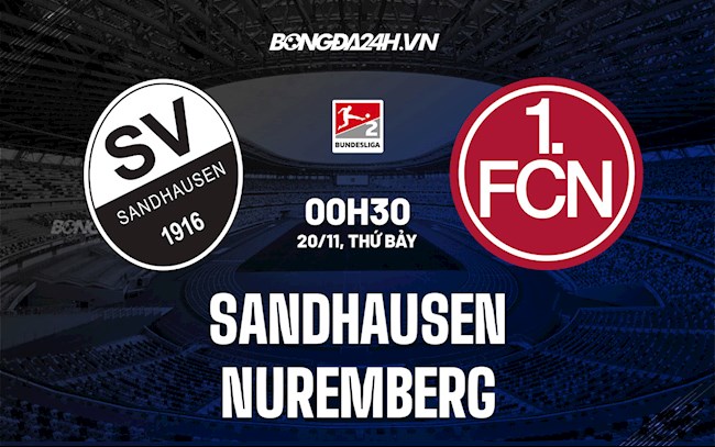 Nhận định, dự đoán Sandhausen vs Nuremberg 0h30 ngày 20/11 (Hạng 2 Đức 2021/22)