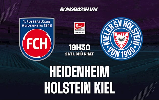 Nhận định Heidenheim vs Holstein Kiel 19h30 ngày 21/11 (Hạng 2 Đức 2021/22)