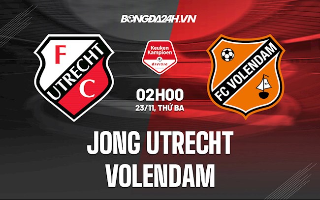 Nhận định Jong Utrecht vs Volendam 2h00 ngày 23/11 (Hạng 2 Hà Lan 2021/22)