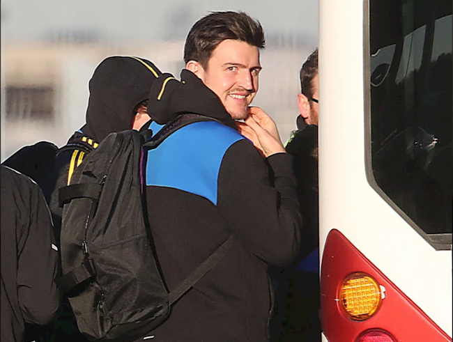 Maguire và Rashford tươi cười trước trận đấu với Villarreal