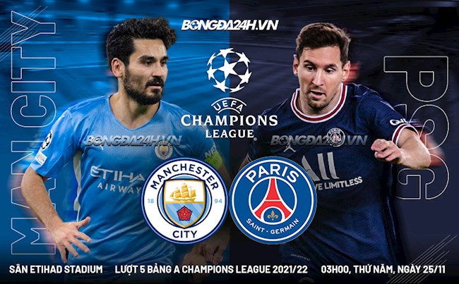Nhận định Man City vs PSG (03h00 ngày 25/11): Đòi nợ