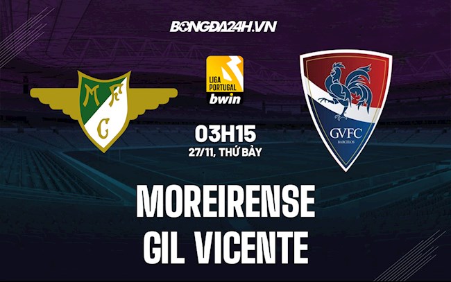 Nhận định Moreirense vs Gil Vicente 3h15 ngày 27/11 (VĐQG Bồ Đào Nha 2021/22)