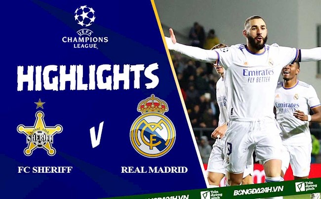 Video cúp C1 FC Sheriff vs Real Madrid: Karim Benzema ấn định trận đấu