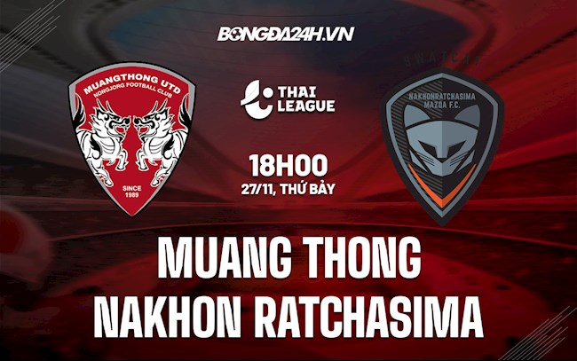 Soi kèo Muang Thong vs Nakhon Ratchasima VĐQG Thái Lan 2021/22