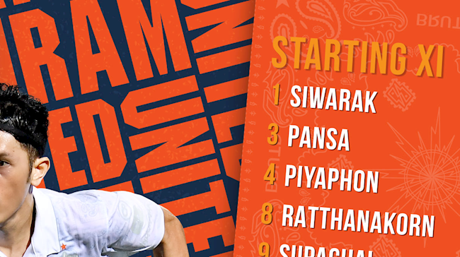Đội hình xuất phát của Buriram có sự góp mặt của Pansa