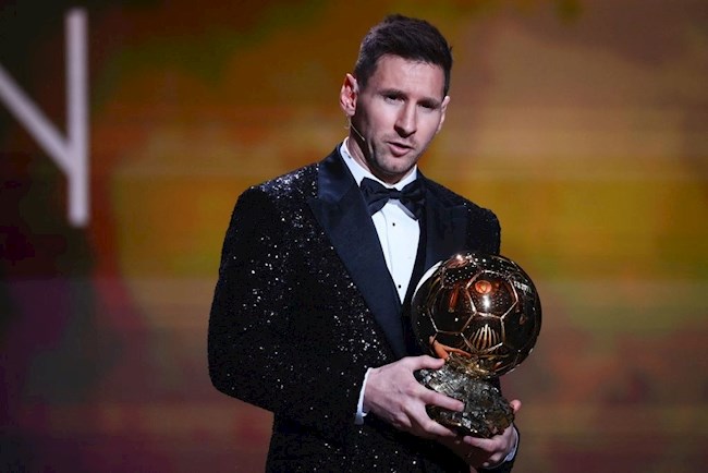 ket qua qua bong vang 2021-Lionel Messi lần thứ 7 đoạt "Quả bóng vàng", Ronaldo trượt Top 3 