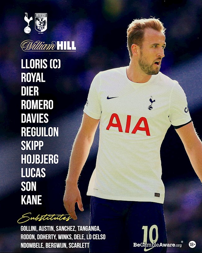 Danh sách xuất phát của Tottenham trong trận đầu tiên dưới triều đại Antonio Conte