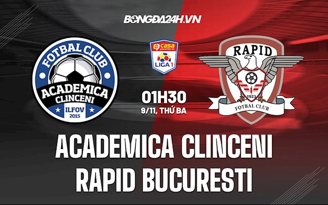 Nhận định Academica Clinceni vs Rapid Bucuresti 1h30 ngày 9/11 (VĐQG Romania 2021/22)