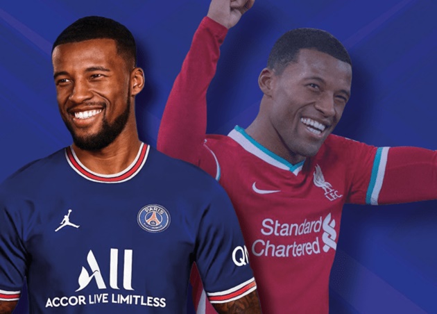 Georginio Wijnaldum so sánh giữa PSG và Liverpool