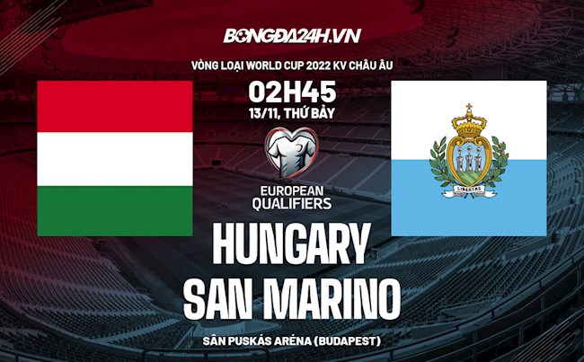 Nhận định Hungary vs San Marino 2h45 ngày 13/11 (Vòng loại World Cup 2022)