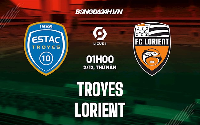 Nhận định,  Troyes vs Lorient 1h00 ngày 2/12 (VĐQG Pháp 2021/22)