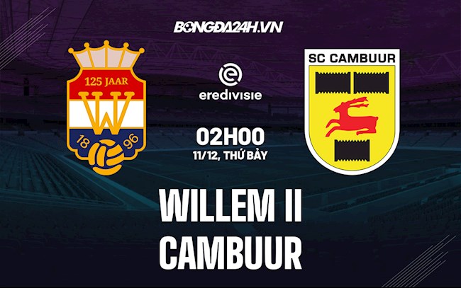 Nhận định,  Willem II vs Cambuur 2h00 ngày 11/12 (VĐQG Hà Lan 2021/22)