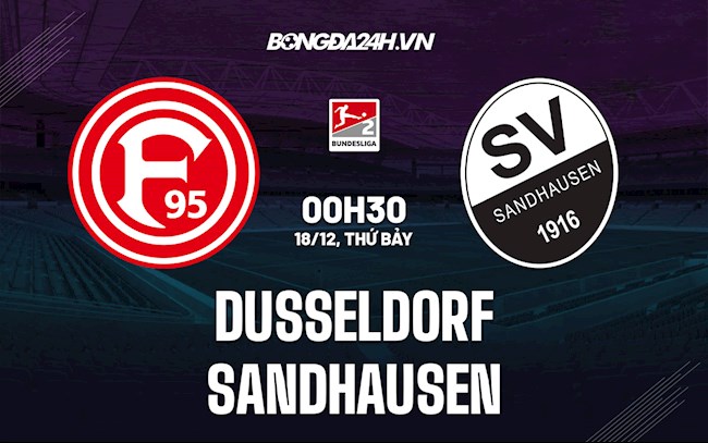 Nhận định Dusseldorf vs Sandhausen 0h30 ngày 18/12 (Hạng 2 Đức 2021/22)