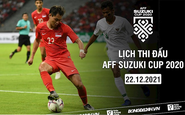 Lịch thi đấu AFF Cup 2020 bán kết Singapore vs Indonesia hôm nay 22/12
