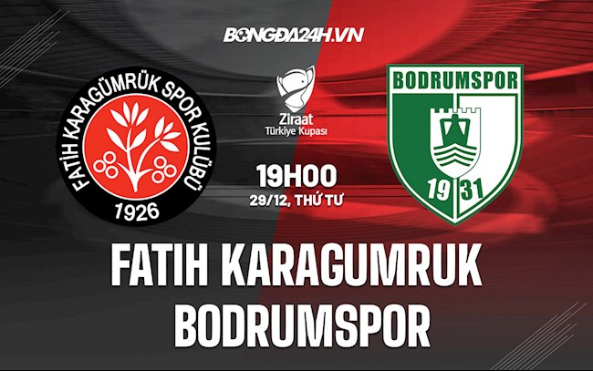 Nhận định Karagumruk vs Bodrumspor 19h00 ngày 29/12 (Cúp QG Thổ Nhĩ Kỳ 2021/22)
