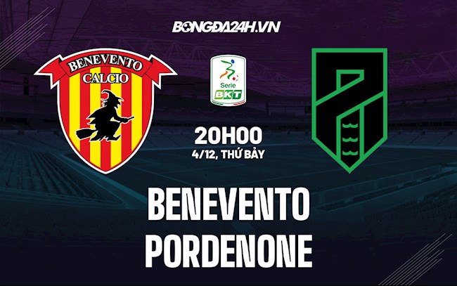 Nhận định, dự đoán Benevento vs Pordenone 20h00 ngày 4/12 (Hạng 2 Italia 2021/22)