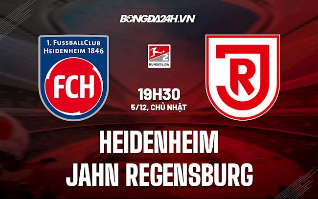 Nhận định,  Heidenheim vs Jahn Regensburg 19h30 ngày 5/12 (Hạng 2 Đức 2021/22)
