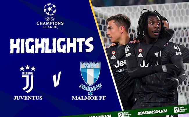 Video Juventus vs Malmoe FF cúp C1 2021: Moise Kean ghi bàn thắng duy nhất