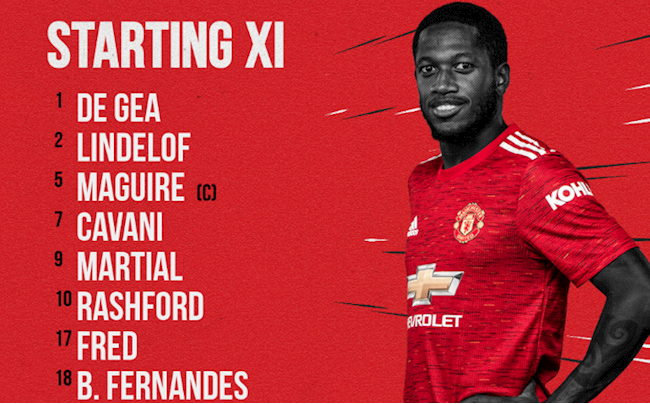 Đội hình ra sân của MU trước West Brom: Cavani và Martial đều đá chính