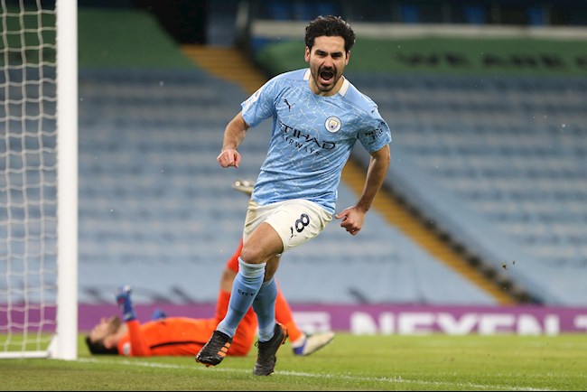 Gundogan nối dài phong độ thăng hoa từ đầu năm 2021 khi đem về bàn thứ 2 cho Man City