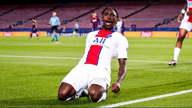 Moise Kean đóng góp 1 bàn vào màn đại thắng của PSG