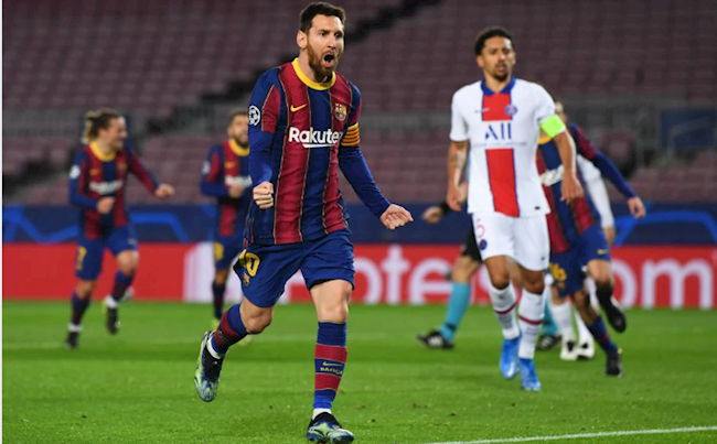 Messi mở tỷ số cho Barca trên chấm 11m Messi mở tỷ số cho Barca trên chấm 11m