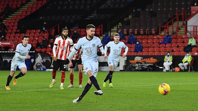 Jorginho trận thứ 2 liên tiếp ghi bàn trên chấm 11m