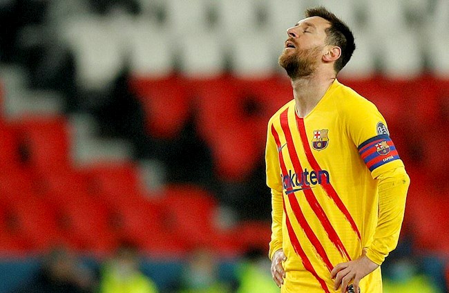 Barca không thể ngược dòng trước PSG vì tiền đạo Lionel Messi hình ảnh
