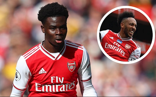 Sao trẻ Bukayo Saka tiết lộ bất ngờ về Aubameyang hình ảnh