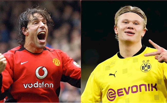 Tiền đạo Erling Haaland được so sánh với huyền thoại MU hình ảnh