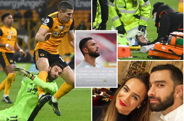 Vợ thủ môn Rui Patricio cập nhật tình hình của chồng hình ảnh