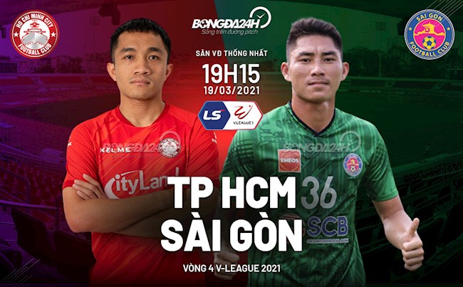 Trực tiếp bóng đá TPHCM vs Sài Gòn 19h15 ngày hôm nay 19/3 vòng 4 V-League 2021