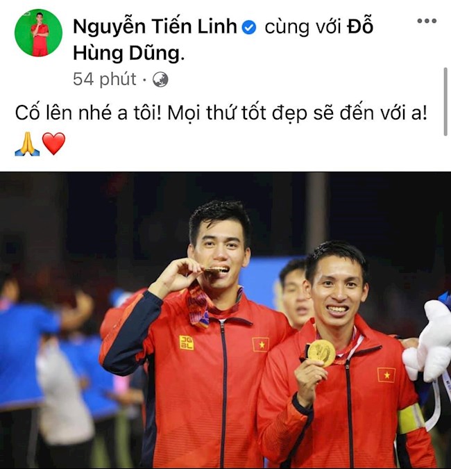 Quế Ngọc Hải và dàn tuyển thủ cầu chúc cho Đỗ Hùng Dũng trên mạng xã hội hình ảnh 2