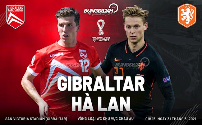 Nhận định bóng đá Gibraltar vs Hà Lan 1h45 ngày 31/3 (Vòng loại World Cup 2022)