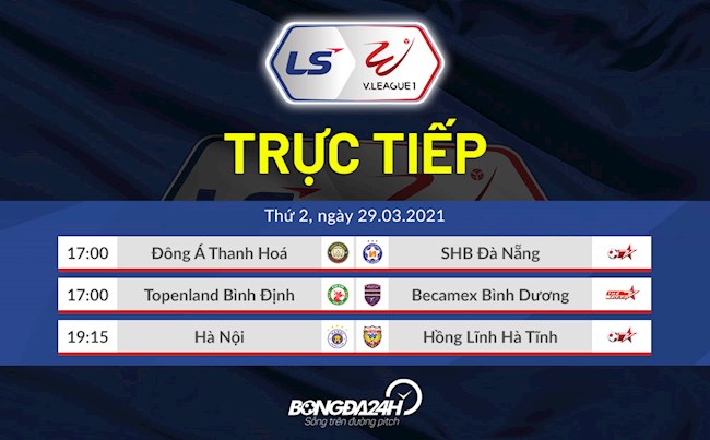 thethaotv trực tiếp-Trực tiếp V.League ngày hôm nay 29/3/2021 (Link xem BDTV, TTTV) 