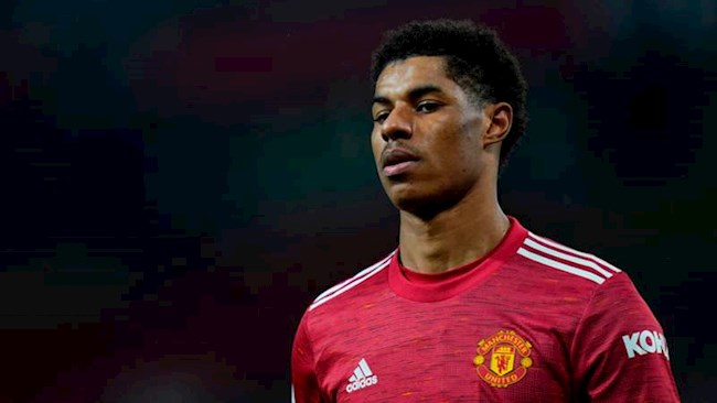 Marcus Rashford trong màu áo MU