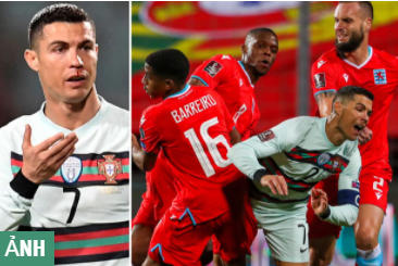 Ronaldo đổ máu ở trận đấu với Luxembourg