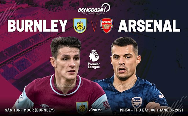 Trực tiếp bóng đá Burnley vs Arsenal vòng 27 Ngoại hạng Anh 2020/21 lúc 19h30 ngày 6/3
