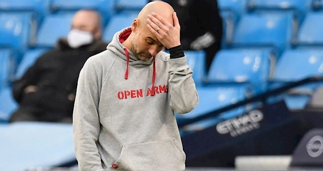 Guardiola thất vọng với màn trình diễn của các học trò
