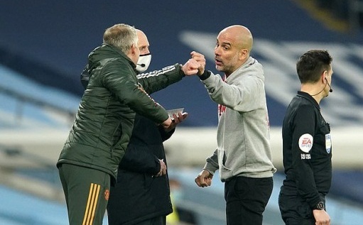 HLV Pep Guardiola nói về tình huống tranh cãi với Solskjaer  hình ảnh