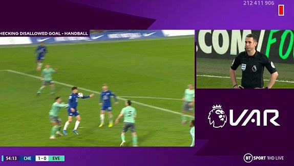 Havertz bị từ chối một bàn thắng do lỗi để bóng chạm tay